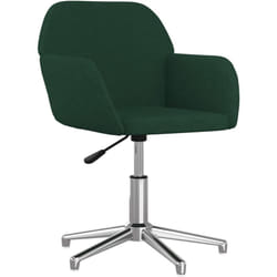 Vidaxl - Chaise pivotante de bureau Vert foncé Tissu