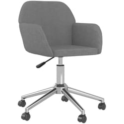 vidaXL Chaise pivotante de bureau Gris clair Tissu