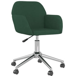 Vidaxl - Chaise pivotante de bureau Vert foncé Tissu