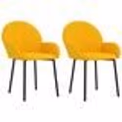 vidaXL Chaises à manger lot de 2 Jaune Velours - TU
