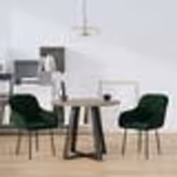 vidaXL Chaises à manger lot de 2 Vert foncé Velours