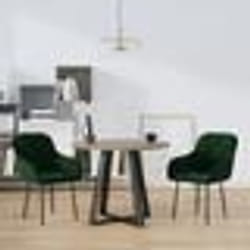 vidaXL Chaises à manger lot de 2 Vert foncé Velours
