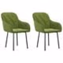 vidaXL Chaises à manger lot de 2 Vert clair Velours
