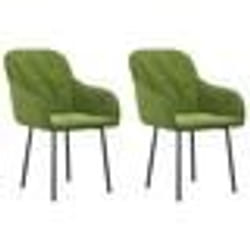 vidaXL Chaises à manger lot de 2 Vert clair Velours