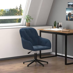 Vidaxl - Chaise pivotante de bureau Bleu Velours