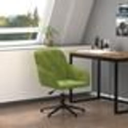vidaXL Chaise pivotante de bureau Vert clair Velours