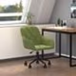 vidaXL Chaise pivotante de bureau Vert clair Velours