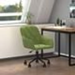 vidaXL Chaise pivotante de bureau Vert clair Velours