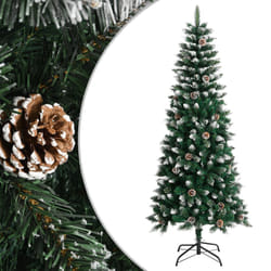 vidaXL Sapin de Noël artificiel avec support Vert 180 cm PVC - TU