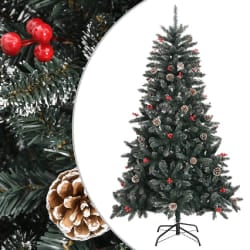 vidaXL Sapin de Noël artificiel avec support Vert 150 cm PVC - TU