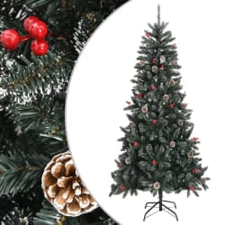 vidaXL Sapin de Noël avec pommes de pin 240 cm - Vert