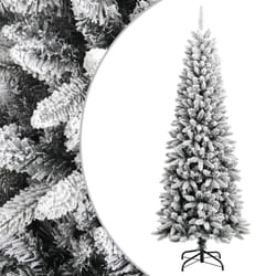 vidaXL Sapin de Noël artificiel avec neige floquée 210 cm PVC et PE - TU