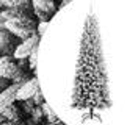 vidaXL Sapin de Noël artificiel avec neige floquée 240 cm PVC et PE - TU