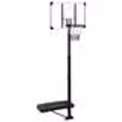 vidaXL Support de basket-ball Transparent 256-361 cm Polycarbonate