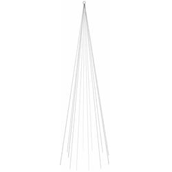 Sapin de Noël sur mât de drapeau 732 led blanc chaud 300 cm Vidaxl