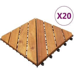 Vidaxl - Tuiles de terrasse 20 pcs Marron 30x30 cm Bois massif d'acacia