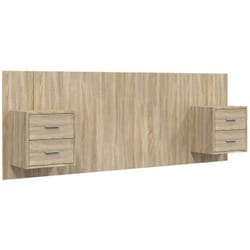 Tête de lit avec armoires Chêne sonoma Bois d'ingénierie