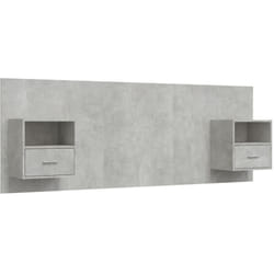 Tête de lit avec armoires Gris béton Bois d'ingénierie Vidaxl
