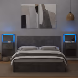VidaXL 3115703 tête de lit et pied de lit Gris - Vue supplémentaire 4