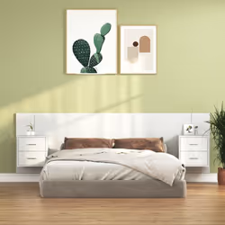 VidaXL 3115708 tête de lit et pied de lit Blanc