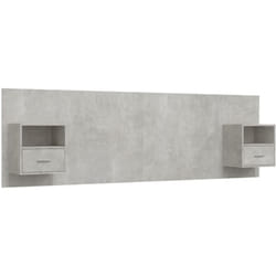 Tête de lit avec armoires Gris béton Bois d'ingénierie Vidaxl
