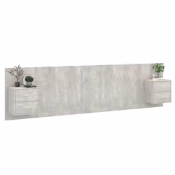 VidaXL 3115743 tête de lit et pied de lit Gris