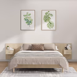 La tête de lit robuste avec armoires, au design classique, donne à votre cadre de lit un aspect complet et convient à toute c ...