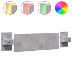 VidaXL 3115751, Gris, Bois, 2400 mm, 80 cm, 15 mm