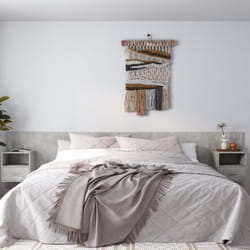 vidaXL Tête de lit avec armoires Gris béton Bois d'ingénierie - TU
