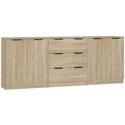 Vidaxl - Buffets 3 pcs Chêne sonoma Bois d'ingénierie