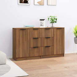 Vidaxl - Buffets 2 pcs chêne marron 60x30x70 cm Bois d'ingénierie