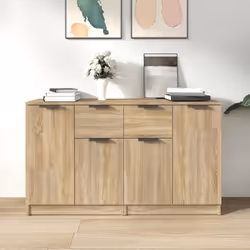 vidaXL Buffets 2 pcs Chêne sonoma 60x30x70 cm Bois d'ingénierie