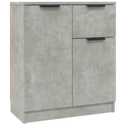 vidaXL Buffets 2 pcs Gris béton 60x30x70 cm Bois d'ingénierie