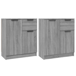 vidaXL Buffets 2 pcs Sonoma gris 60x30x70 cm Bois d'ingénierie