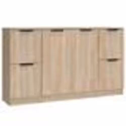 vidaXL Buffets 3 pcs Armoires Latérales avec Rangement Meubles de Salon Salle de Séjour Intérieur Moderne Chêne Sonoma 311584 ...