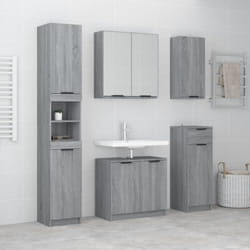 Vidaxl - Meubles de salle de bain 5 pcs Sonoma gris Bois d'ingénierie