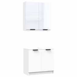 VidaXL 3115860, Blanc, Bois, 2 pièce(s)