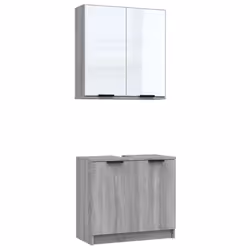 VidaXL 3115866, Gris, Chêne, Bois, 2 pièce(s)