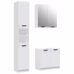 VidaXL 3115876, Blanc, Bois, 3 pièce(s)