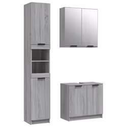 VidaXL 3115882, Gris, Chêne, Bois, 3 pièce(s)