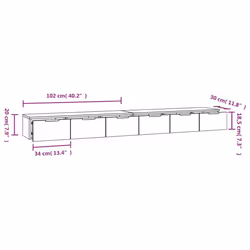 VidaXL 3115905 étagères Bois Chêne, Marron - Vue supplémentaire 7