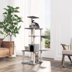 Vidaxl - Arbre à chat avec griffoirs en sisal Gris clair 142 cm