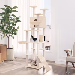 Avec cet arbre à chat, vos amis à fourrure peuvent vivre une vie de luxe ! Vos chats aimeront gratter, grimper, se percher, s ...
