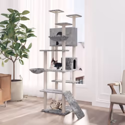 Avec cet arbre à chat, vos amis à fourrure peuvent vivre une vie de luxe ! Vos chats aimeront gratter, grimper, se percher, s ...