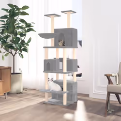 Gardez vos adorables chats amusés sans fin avec cet arbre à chat tout-en-un ! Tour à chat tout-en-un : le mobilier pour chats ...