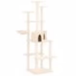 vidaXL Arbre à chat avec griffoirs en sisal Crème 167 cm