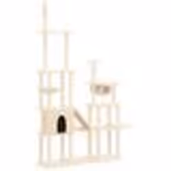 vidaXL Arbre à chat avec griffoirs en sisal Crème 279 cm