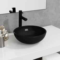 Lavabo Verre trempé 35x12 cm Noir Vidaxl