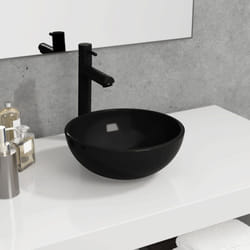 Lavabo Verre trempé 30x12 cm Noir Vidaxl