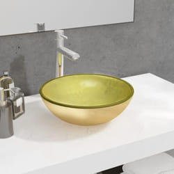Vidaxl - Lavabo Verre trempé 35x12 cm Doré